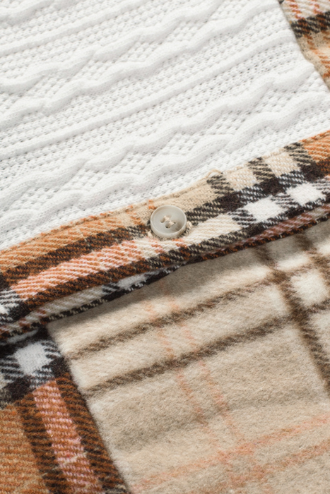 HIDDEN GEMS | Plaid Colorblock Patchwork Shirt Jacket