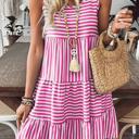  Catalina Tiered Stripe Sleeveless Dress