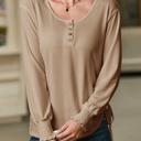  HIDDEN GEMS | Solid Drawstring Side Henley Top