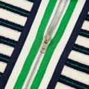  HIDDEN GEMS | Stripe Zipped Collar Long Sleeve Top