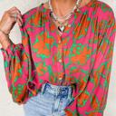  HIDDEN GEMS | Floral Batwing Sleeve Buttoned Shirt