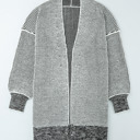  HIDDEN GEMS | Plaid Open Front Long Cardigan