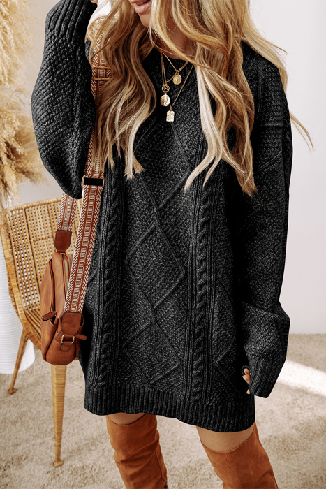 HIDDEN GEMS | Cozy Cable Knit Sweater Dress
