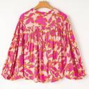  HIDDEN GEMS | Floral Batwing Sleeve Buttoned Shirt