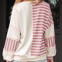  HIDDEN GEMS | Stripe Patchwork Henley Top
