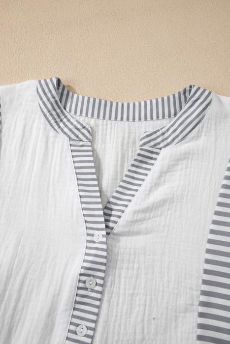 Sail Away Stripe Gauze Blouse