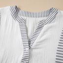  Sail Away Stripe Gauze Blouse