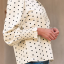  HIDDEN GEMS | Polka Dot Frilled Collar Blouse