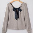  HIDDEN GEMS | Bow Tie Back Long Sleeve Top