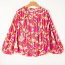  HIDDEN GEMS | Floral Batwing Sleeve Buttoned Shirt