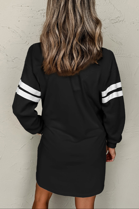 HIDDEN GEMS | Varsity Stripe Sweatshirt Dress