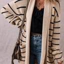  HIDDEN GEMS | Stripe Shawl Open Front Cardigan