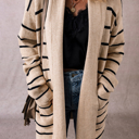  HIDDEN GEMS | Stripe Shawl Open Front Cardigan