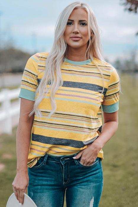 Sunny Days Multicolor Stripe Top