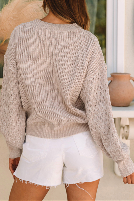 HIDDEN GEMS | Cable Knit Drop Shoulder Sweater