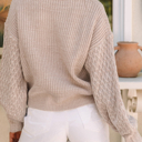  HIDDEN GEMS | Cable Knit Drop Shoulder Sweater
