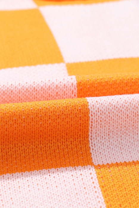 HIDDEN GEMS | Checker Bishop Sleeve Sweater