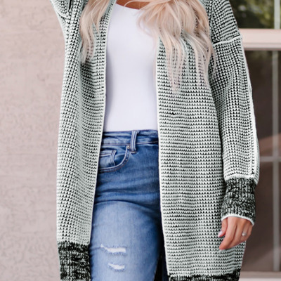 HIDDEN GEMS | Plaid Open Front Long Cardigan