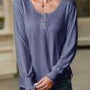  HIDDEN GEMS | Solid Drawstring Side Henley Top