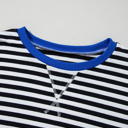  HIDDEN GEMS | Stripe Contrast Trim Sweatshirt