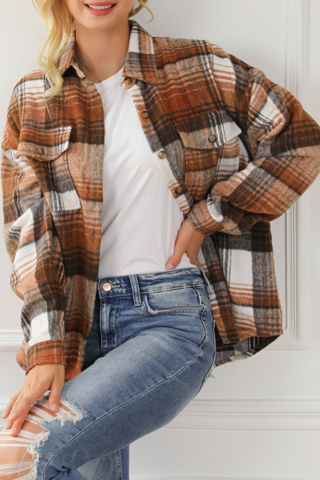 HIDDEN GEMS | Plaid Flap Pocket Shacket