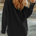  HIDDEN GEMS | Textured Contrast Flap Pocket Shacket