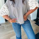  Darla Stripe Puff Sleeve Top