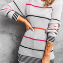  HIDDEN GEMS | Stripe Ribbed Knit Sweater
