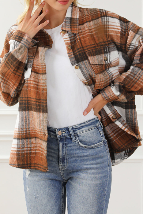 HIDDEN GEMS | Plaid Flap Pocket Shacket