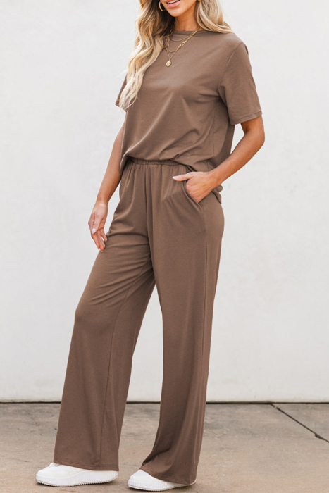 HIDDEN GEMS | Solid Top and Pants Set