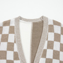  HIDDEN GEMS | Checker Open Front Cardigan