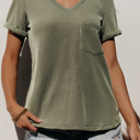  HIDDEN GEMS | Corded Short Sleeve V-Neck Top