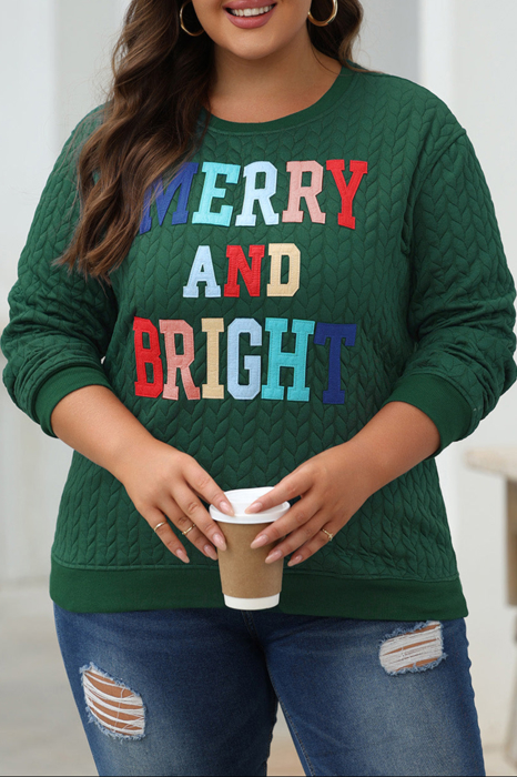 HIDDEN GEMS | Merry And Bright Cable Knit Sweatshirt