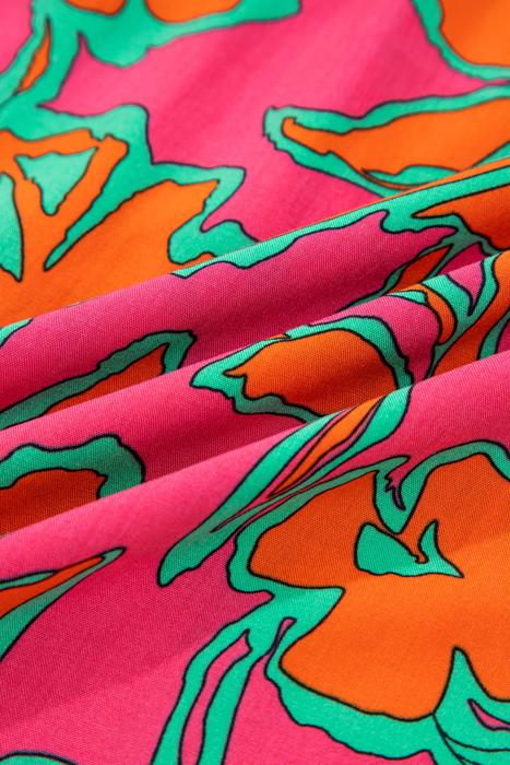 HIDDEN GEMS | Floral Batwing Sleeve Buttoned Shirt