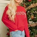  HIDDEN GEMS | Christmas Merry Pearl Beaded Sweater