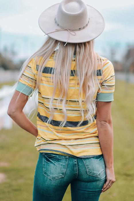 Sunny Days Multicolor Stripe Top