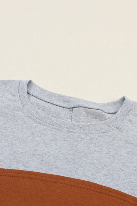 HIDDEN GEMS | Stripe Colorblock Bishop Sleeve Top