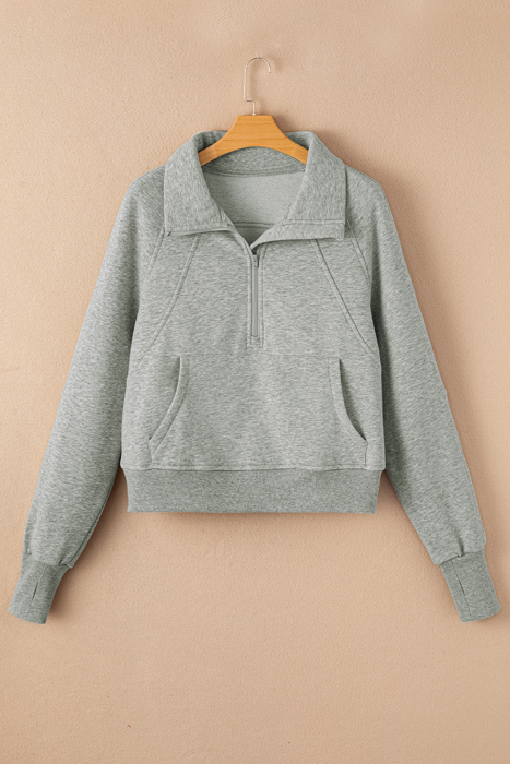 HIDDEN GEMS | Fleece Lined Zip-Up Sweatshirt