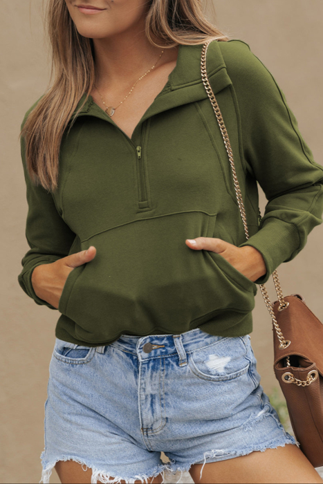 HIDDEN GEMS | Fleece Lined Zip-Up Sweatshirt