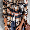  HIDDEN GEMS | Plaid Chest Pocket Buttoned Shacket