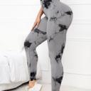 Tie Dye Seamless High Waisted Workout Leggings Sports Pants