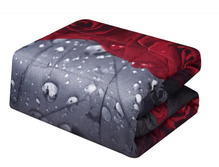 3D Print Red Rose Love All Season Queen Comforter Set