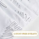  1 Piece Glitter Foil Printed Shower Curtain, White, 72" x 72"