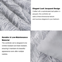  7 Piece Gray Chenille Jacquard Comforter Set