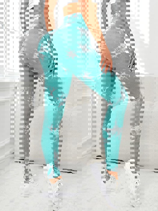 Tie Dye Seamless High Waisted Workout Leggings Sports Pants