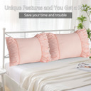  Pack of 2 French Country Style Chic Ruffle Pillow Shams