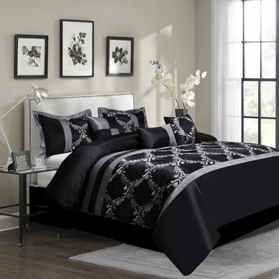 7 Piece Embroideried Bed In A Bag Comforter Set