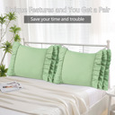  Pack of 2 French Country Style Chic Ruffle Pillow Shams