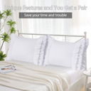  Pack of 2 French Country Style Chic Ruffle Pillow Shams