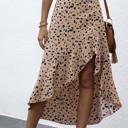  Ruffled Asymmetrical Midi Skirt